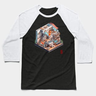 Isometric house Baseball T-Shirt